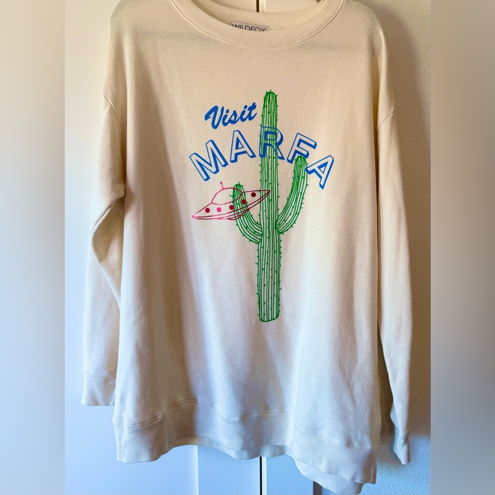 Wildfox “Visit Marfa” graphic sweatshirt (Size S) — made in Los Angeles